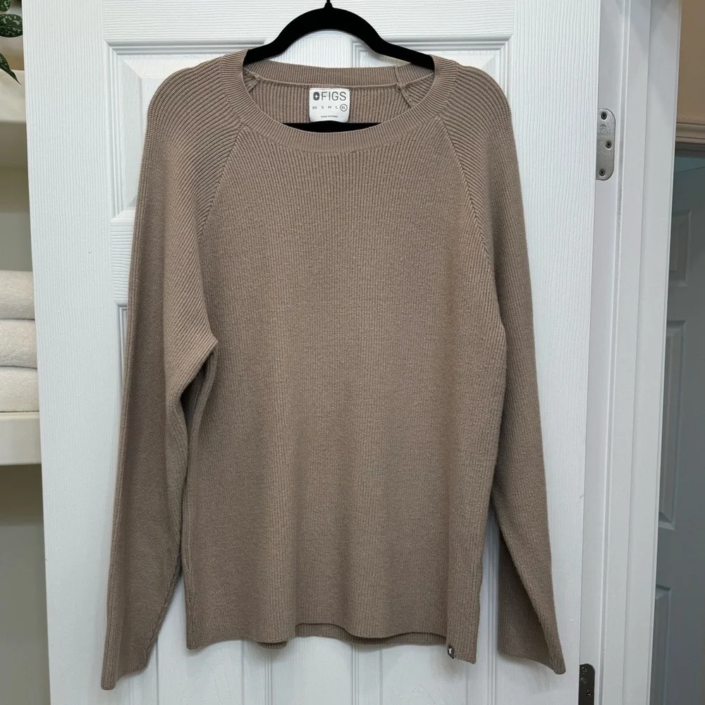Figs Knit Tan Sweater Size XL